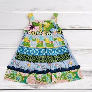 Matilda Jane Its A Wonderful Parade No Knot Apron Dress Size 18m